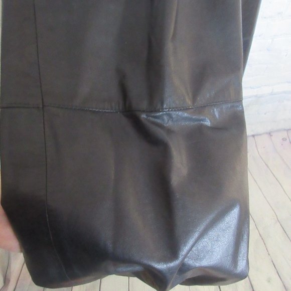 Pia Rucci Black Leather High Rise Pants - Picture 5 of 8